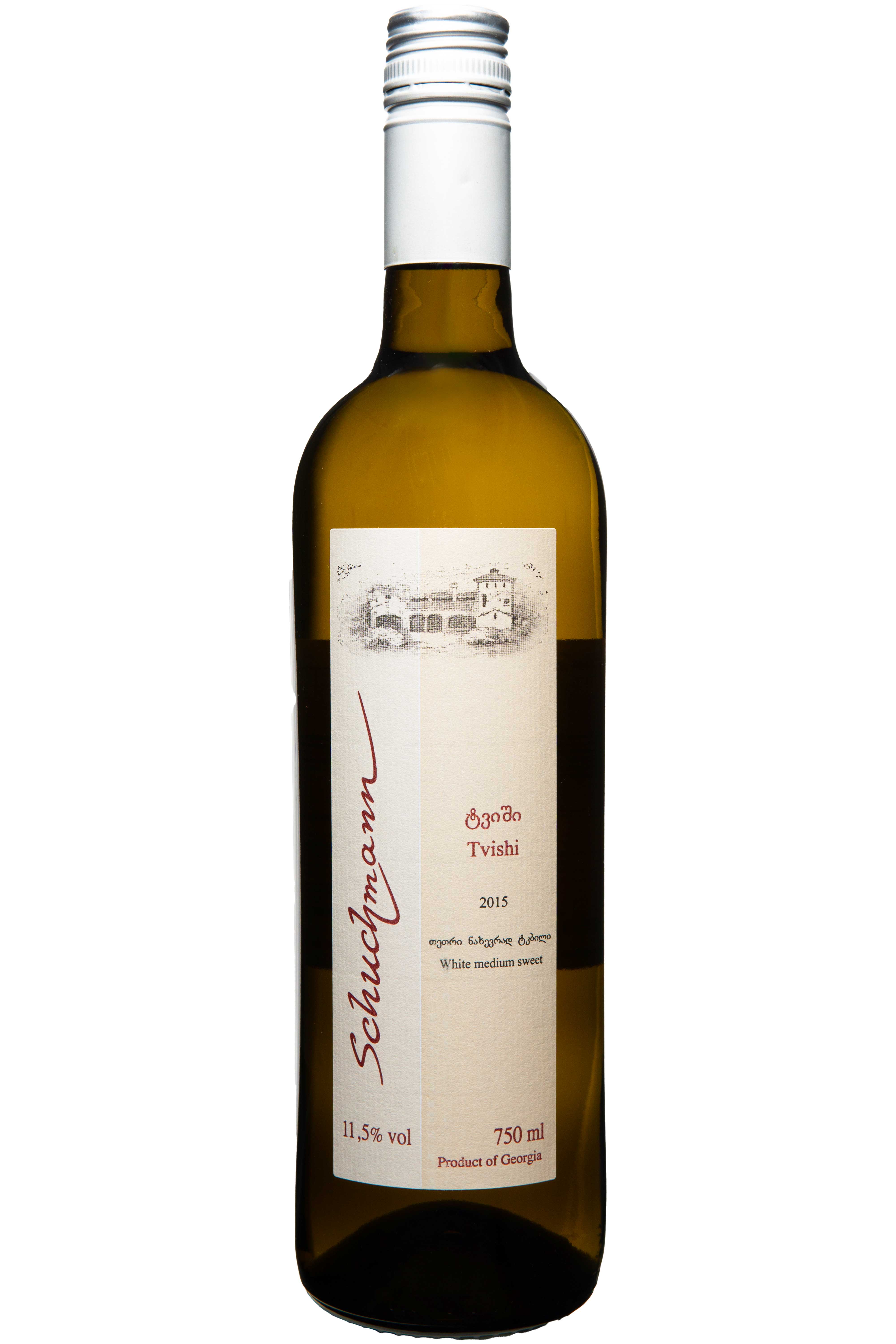Georgischer Wein Flasche 0,75 Liter Schuchmann Tvishi 2015 Weißwein lieblich
